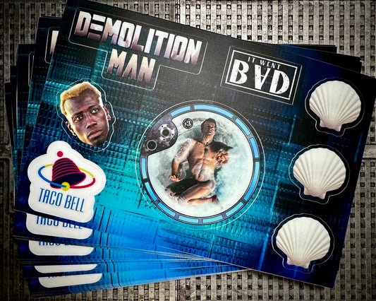 Demolition Man Sticker Sheet